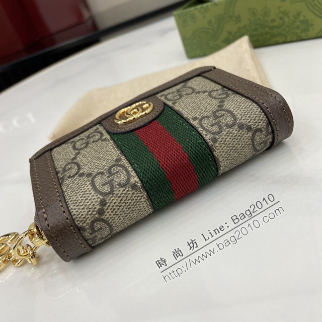 Gucci專櫃古馳最新款鑰匙包零錢包 jh2833型號：523157